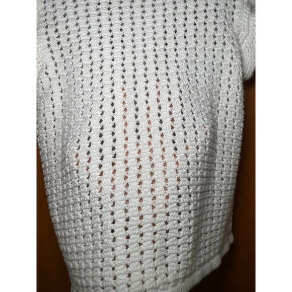 GAP - Petite XS - White Crochet Blouse - Ruffle Detailing - Picture 7 of 8